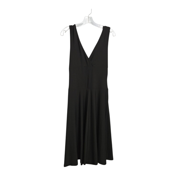 Papillon Elegant Black Sleeveless V-Neck Dress, Large - Picture 2 of 4